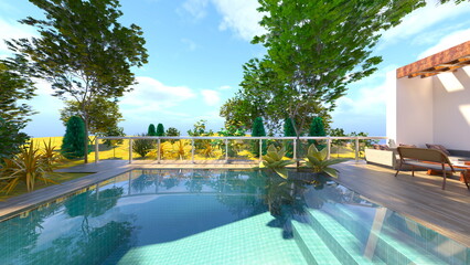 プール付き住宅