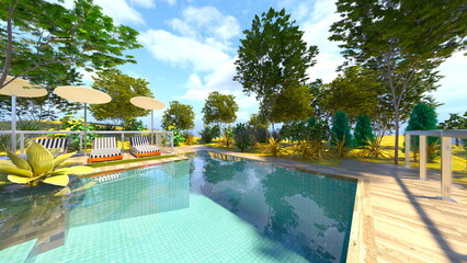 プール付き住宅