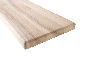 Wooden boards, a board with a seamed edge for building a house and interior decoration, on an isolated white