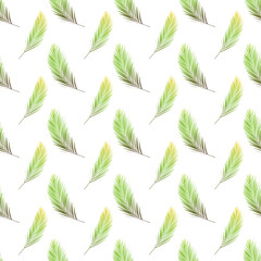 Hawaiian Leaves Palm Print, Summer Leaf Pattern. Vector