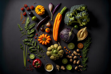 Vegetables photo - studio lighting