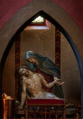 Heiligenstatuen Kirche Maria Lourdes Dussnang Schweiz