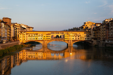 Ponte Vecchio, Florencia al atardecer