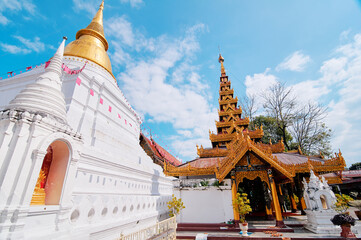 Buddhist Wat Phra That Luang temple in Lampang, Thailand - obrazy, fototapety, plakaty