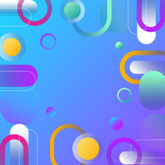 Modern abstract background with halftone elements composed of geometric shapes and lines