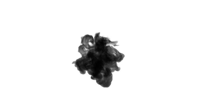 The process by which graphically crafted ink spreads through water