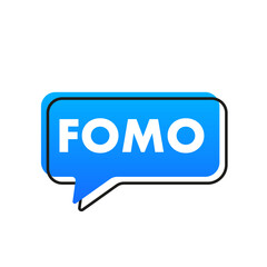 Modern hashtag fomo, great design for any purposes. Flat cartoon design. Flat design. Social media concept. FOMO Social Icon Fear of Missing Out Trendy Modern Acronym Social Media. Vector illustration