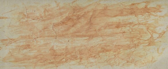 Orange color crumpled sheet of paper background. Wrinkled texture.