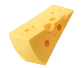 Piece of delicious cheese cut out