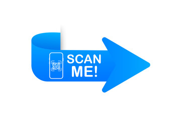 QR code scan icon set. Scan me frame. QR code scan for smartphone. QR code for mobile app, payment and identification. QR code for smartphone. Vector illustration