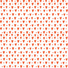 Pattern minimalist little heart and black dot. Love romantic background. Valentines design