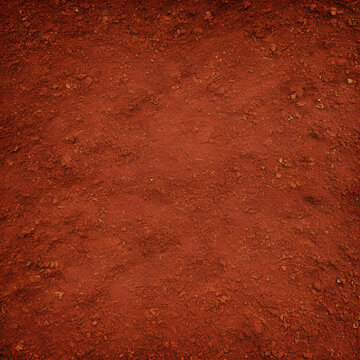 High-Resolution Red Soil Texture Background Featuring the Natural and Textured Appearance of Soil, Ideal for Adding a Realistic and Earthy Element to Any Design Project