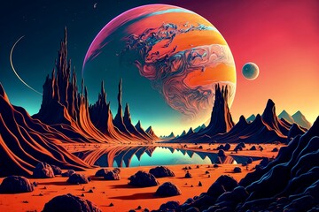 quirky and unique characters, futuristic world, lively atmosphere, pop culture, creative exploration.