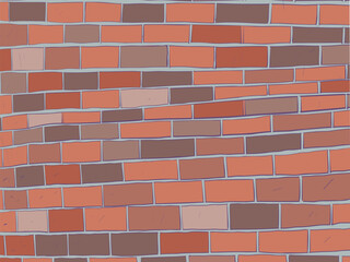 Rough brick wall. Pressure and deadlock. Pop Art Retro