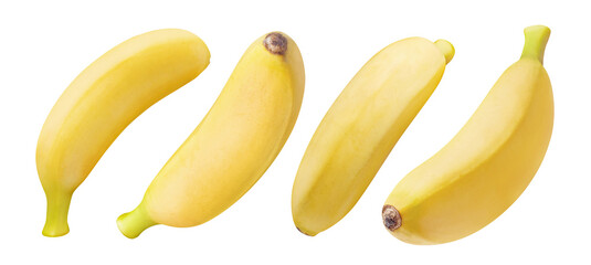Set of baby bananas cut out