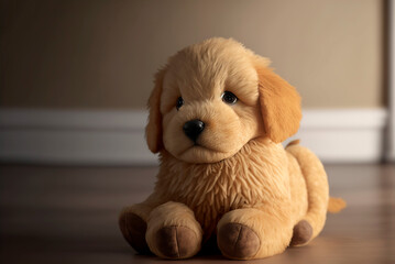Golden retriever puppy plushie toy