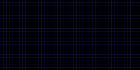 Black square pattern on blue neon abstract background in technology style. Blue grid lines on black background illustration wallpaper design. template with rectangles.