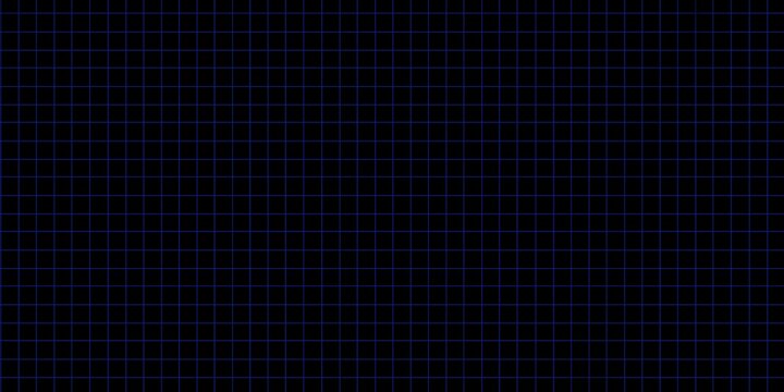 Black square pattern on blue neon abstract background in technology style. Blue grid lines on black background illustration wallpaper design. template with rectangles.
