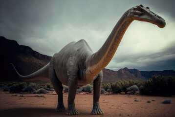 Fototapeta premium Diplodocus dinosaur. Generative AI