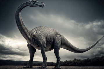 Obraz premium Diplodocus dinosaur. Generative AI