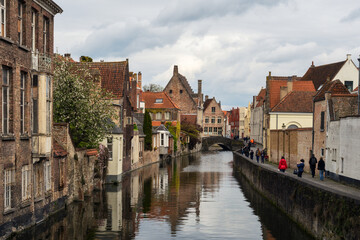 Fototapeta na wymiar Belgium. Canals of the city of Bruges.