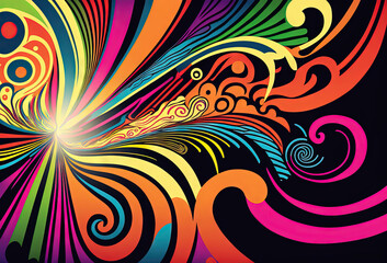 Groovy psychedelic background
