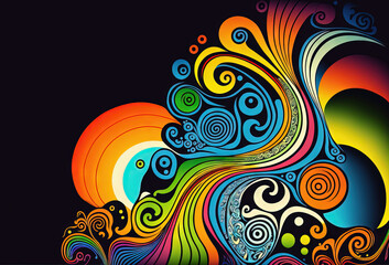 Groovy psychedelic background