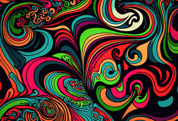 Groovy psychedelic background