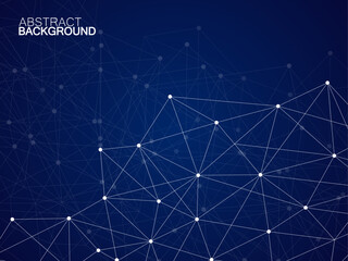 Abstract geometric background with connecting dots and lines. Modern technology concept