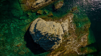Aerial view from Cap de Creus to the Costa Brava