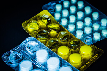 Blisters with pills