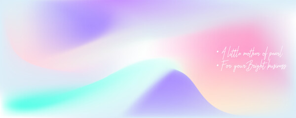 Hologram gradient background 90s, 80s retro style. Pastel shades muted colors graphic template for brochure, banner minimal hologram gradient