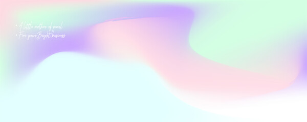 Hologram gradient background 90s, 80s retro style. Pastel shades muted colors graphic template for brochure, banner minimal hologram gradient