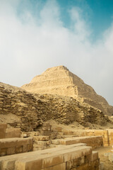 Fototapeta na wymiar Step Pyramid of Djoser in Saqqara Egypt