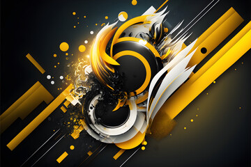 yellow abstract music background