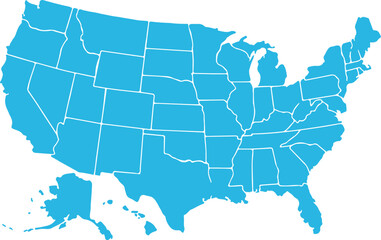 Fototapeta na wymiar map of USA vector eps10