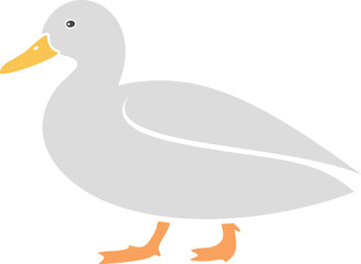 Duck logo. Isolated duck on white background. Bird