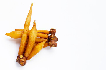 Fingerroot on a white background.
