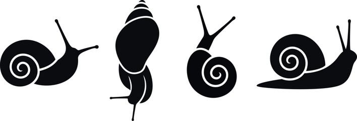 Grape snail logo. Isolated grape snail on white background - obrazy, fototapety, plakaty