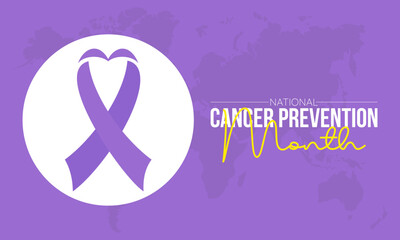 National Cancer Prevention Month design template concept observed on February. Health Awareness Vector Illustration