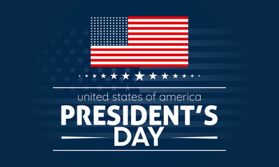 Presidents Day template design concept observed on February 21. Federal Vector Illustration