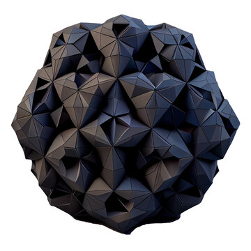 3d Polyhedra , Convex Uniform Polyhedra Composed Of Regular Polygon. AI Generated