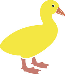 Gosling logo. Isolated gosling on white background. Bird