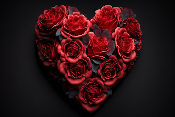 Valentine's day heart of roses