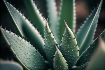 close up of aloe vera plant. .