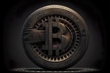 bitcoin beyond the future money. 3d rendering