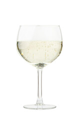 Champagne glass isolated on white background
