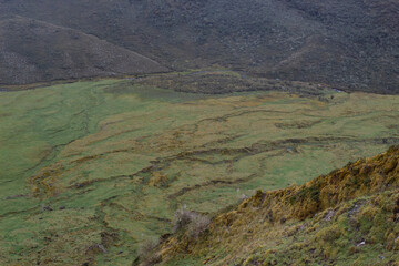 Colombian badland mountain valley landscape