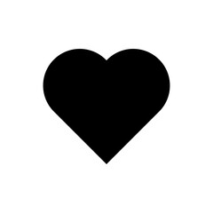 Black heart icon. Love symbol. Design can use for web and mobile app. Vector illustration