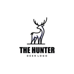 logo icon deer design inspiration,hunting vintage logo